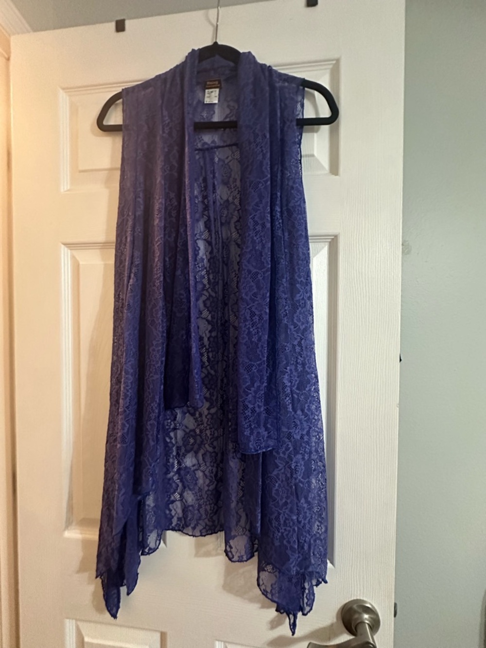 Rising International Deep Purple Lace Overlay Vest